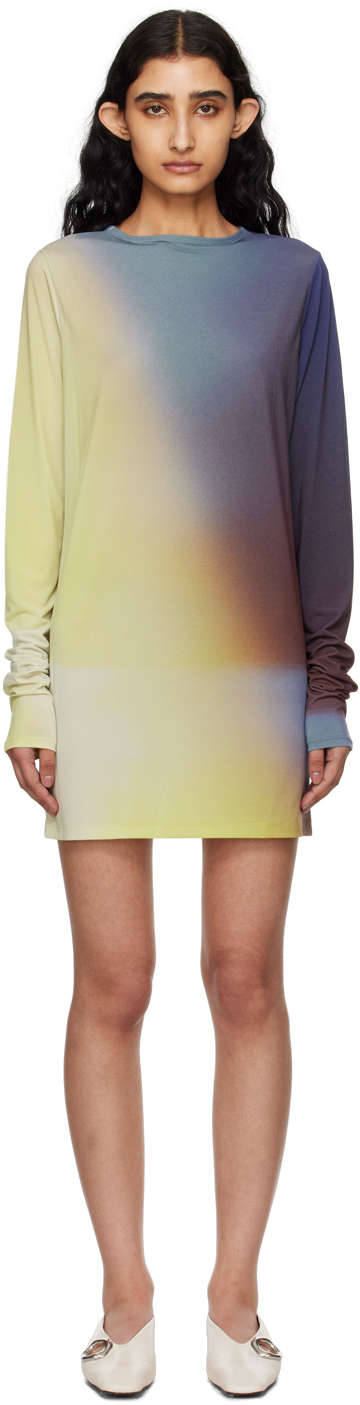 Мини-платье с желто-голубым светоотражающим эффектом ISSEY MIYAKE
Мини-платье с желто-голубым светоотражающим эффектом ISSEY MIYAKE