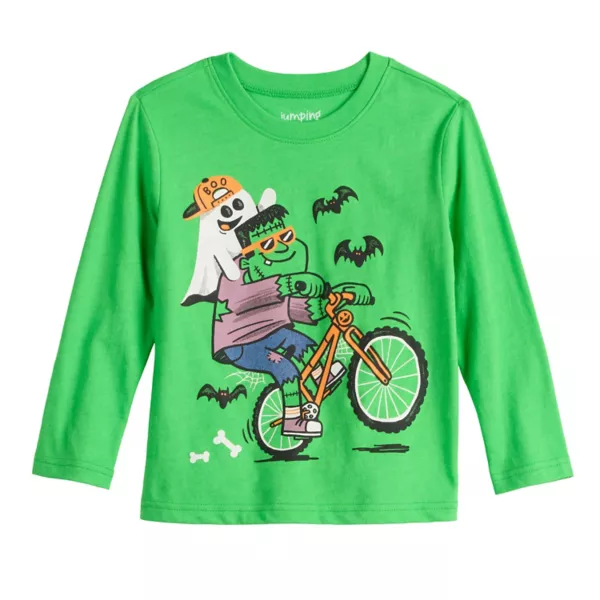 Футболка с длинными рукавами и праздничным принтом для мальчиков и малышей Jumping Beans, цвет green bike ghost
Футболка с длинными рукавами и праздничным принтом для мальчиков и малышей Jumping Beans, цвет green bike ghost