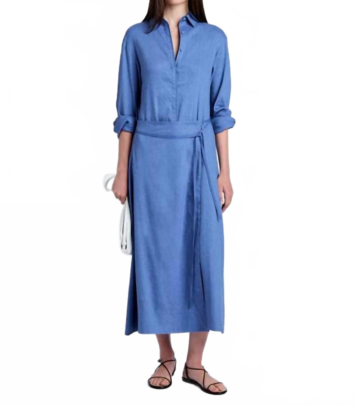 Платье-халат Lato из льняной ткани с утолщенными нитями в джинсовом цвете Proenza Schouler, Denim
Платье-халат Lato из льняной ткани с утолщенными нитями в джинсовом цвете Proenza Schouler, Denim