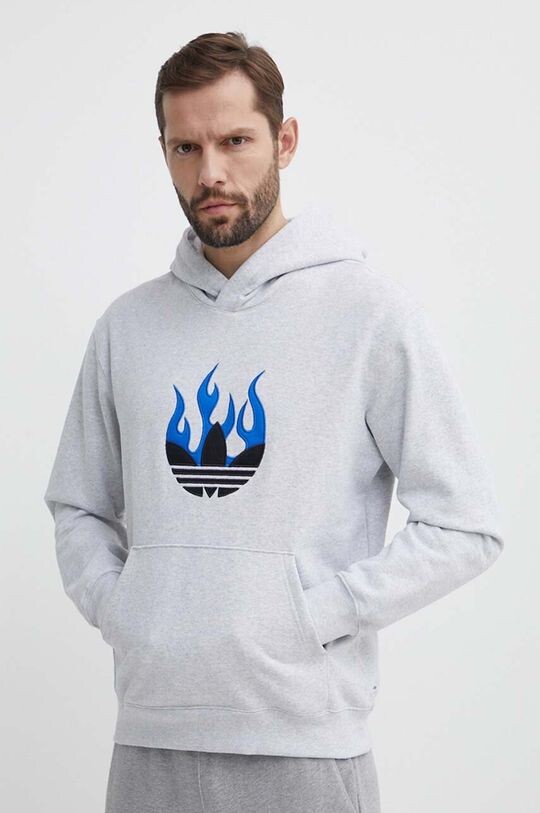 Хлопковая толстовка adidas Originals, серый 
Хлопковая толстовка adidas Originals, серый