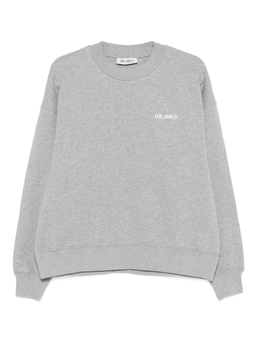 Хлопковая толстовка с круглым вырезом The Attico, серый
Хлопковая толстовка с круглым вырезом The Attico, серый