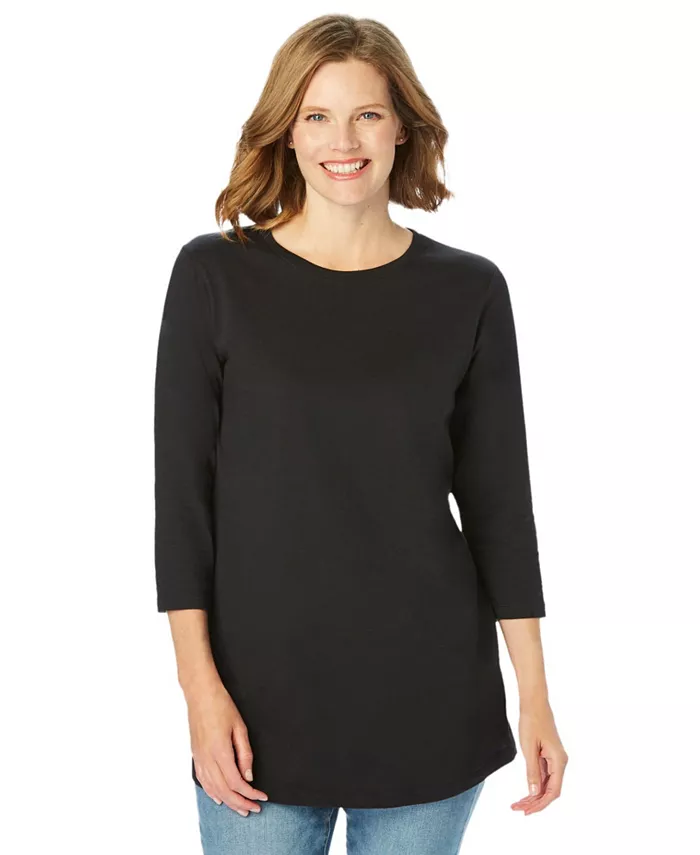 Женская футболка Within Perfect с рукавом три четверти и круглым вырезом Woman Within, черный
Женская футболка Within Perfect с рукавом три четверти и круглым вырезом Woman Within, черный