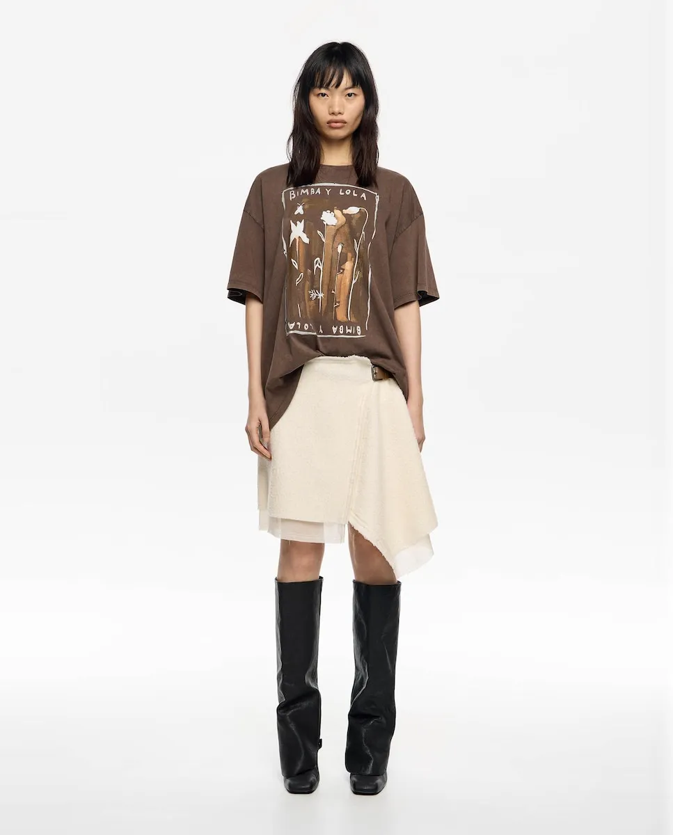 Мини-юбка парео из белой шерсти слоновой кости Bimba y Lola, белый
Мини-юбка парео из белой шерсти слоновой кости Bimba y Lola, белый