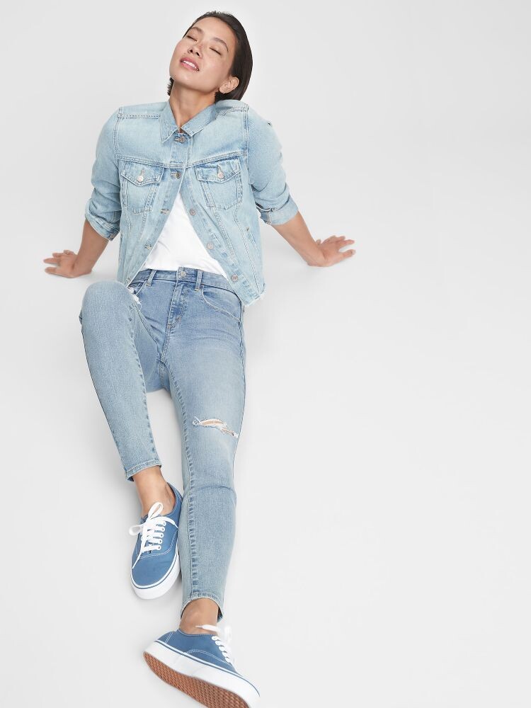 Универсальные потертые джинсы со средней посадкой-джеггинсами Gap, синий
Универсальные потертые джинсы со средней посадкой-джеггинсами Gap, синий