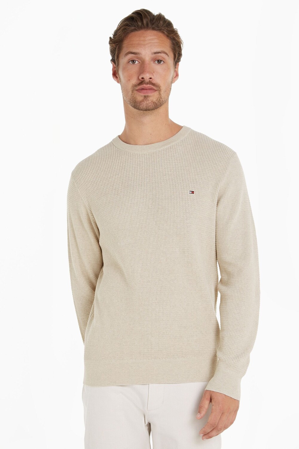 Свитер с круглым вырезом изысканной структуры Tommy Hilfiger, белый
Свитер с круглым вырезом изысканной структуры Tommy Hilfiger, белый