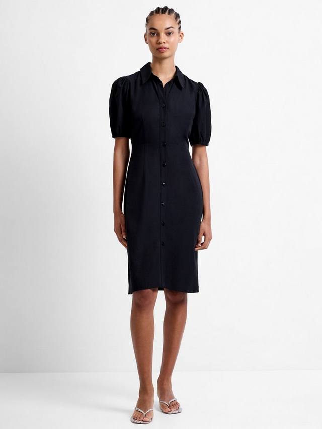 Хлопковое платье-рубашка с рукавами-фонариками из поплина French Connection, Black
Хлопковое платье-рубашка с рукавами-фонариками из поплина French Connection, Black