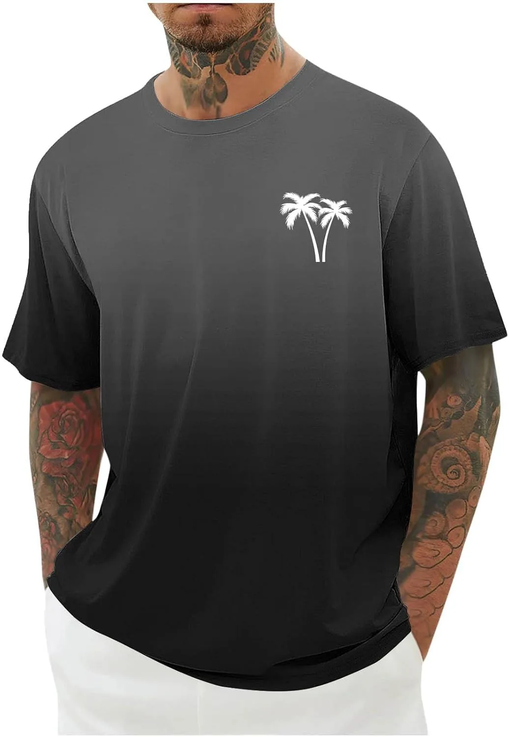 Мужская оверсайз футболка с градиентным принтом
Мужская оверсайз футболка с градиентным принтом