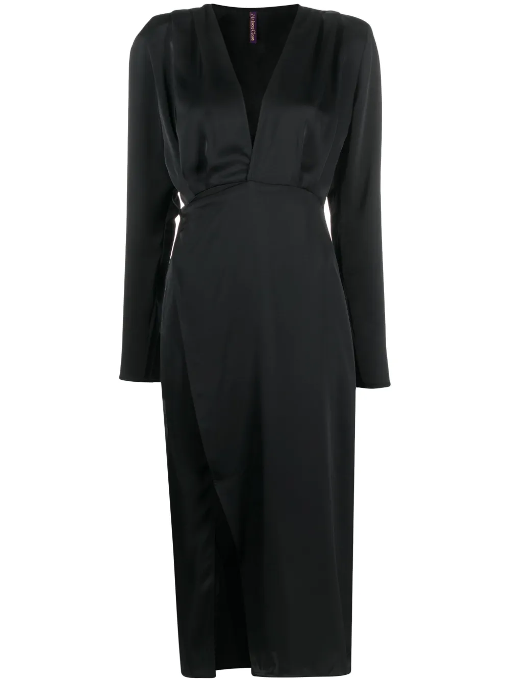 Атласное платье мини с запахом Maison Close, черный
Атласное платье мини с запахом Maison Close, черный