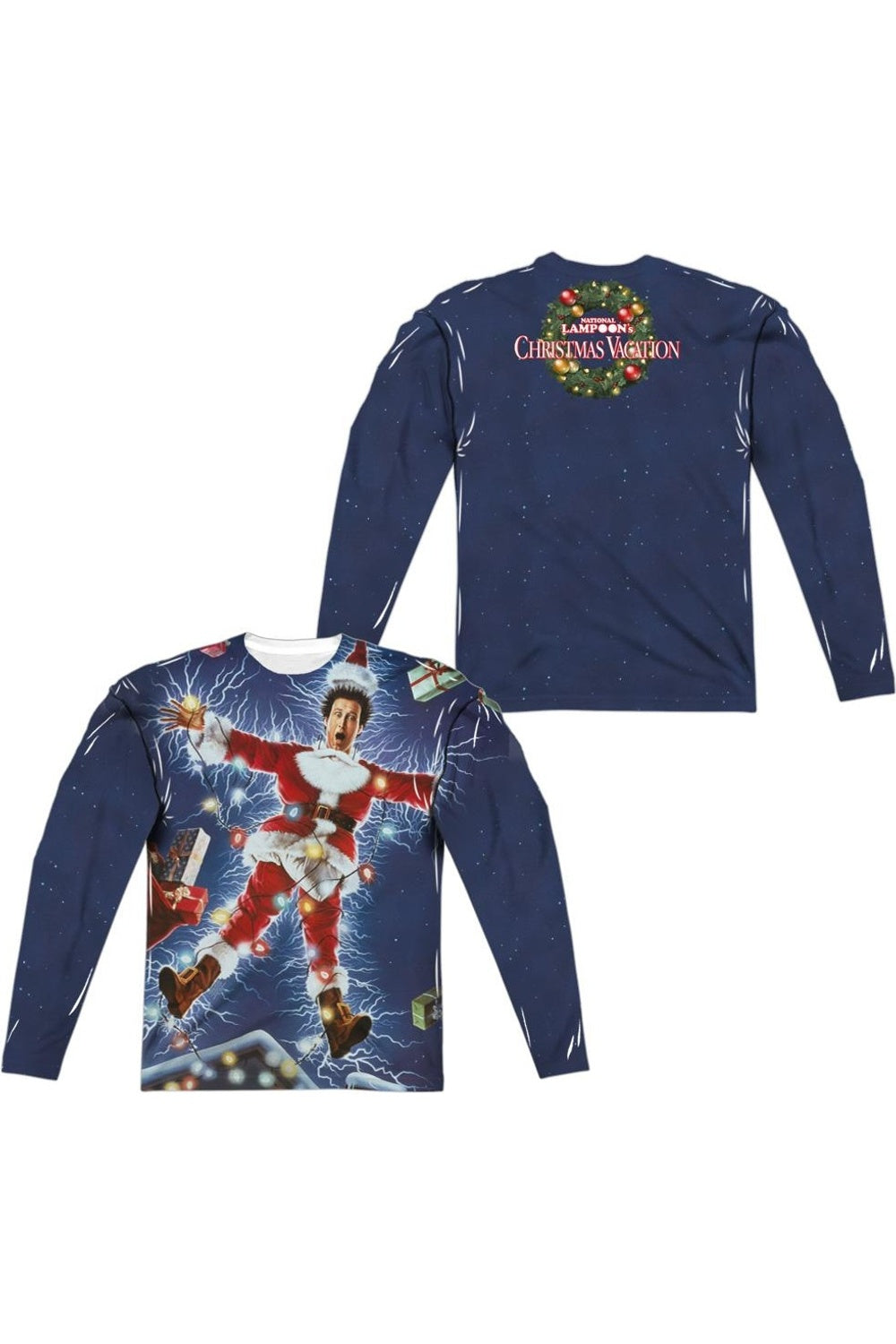 Футболка с длинным рукавом из полиэстера для взрослых с принтом Christmas Vacation Electrified (спереди/сзади) Gildan, темно-синий
Футболка с длинным рукавом из полиэстера для взрослых с принтом Christmas Vacation Electrified (спереди/сзади) Gildan, темно-синий