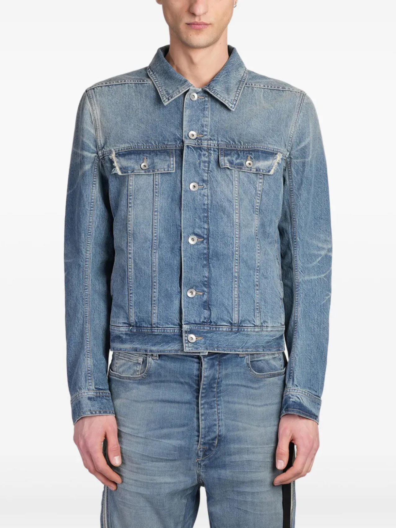 Куртка из хлопчатобумажной джинсовой ткани Rick Owens DRKSHDW, синий
Куртка из хлопчатобумажной джинсовой ткани Rick Owens DRKSHDW, синий