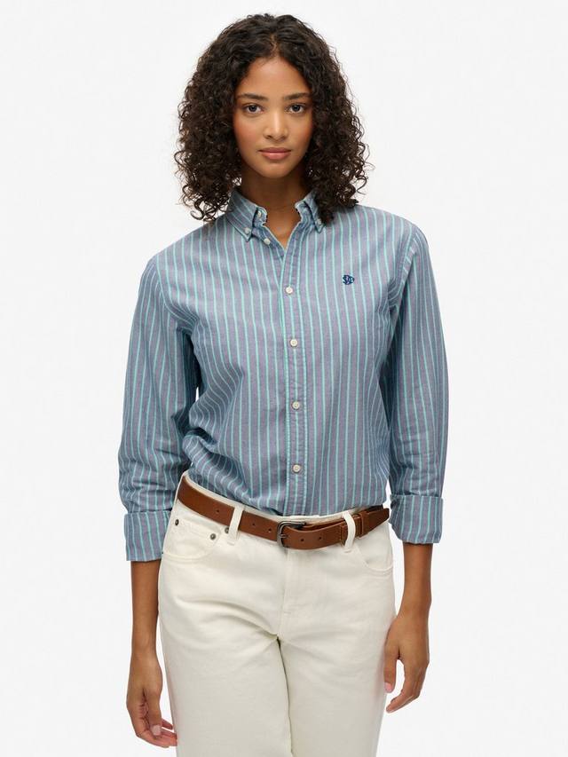 Полосатая тонкая оксфордская рубашка с длинными рукавами Superdry, Blue/Green
Полосатая тонкая оксфордская рубашка с длинными рукавами Superdry, Blue/Green