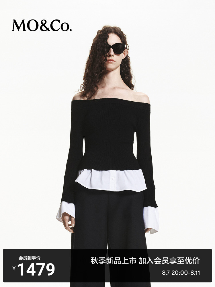 Свитер Moco с открытыми плечами, черный
Свитер Moco с открытыми плечами, черный