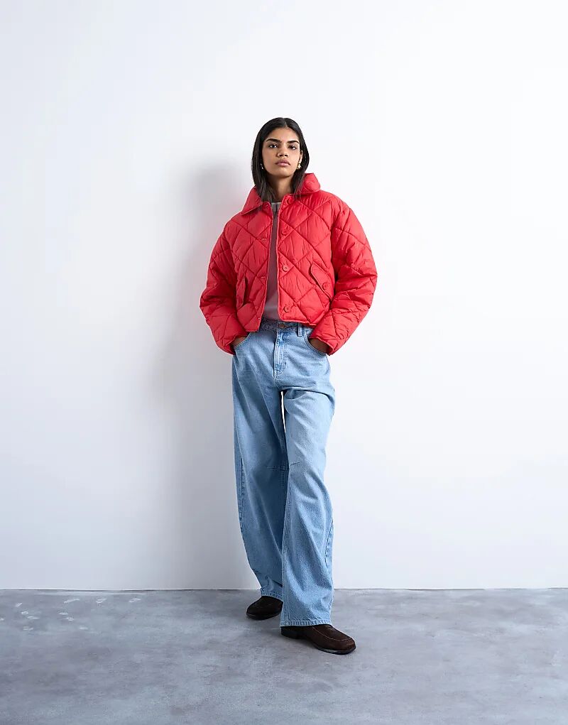 Укороченная стеганая подстежка Topshop красного цвета
Укороченная стеганая подстежка Topshop красного цвета