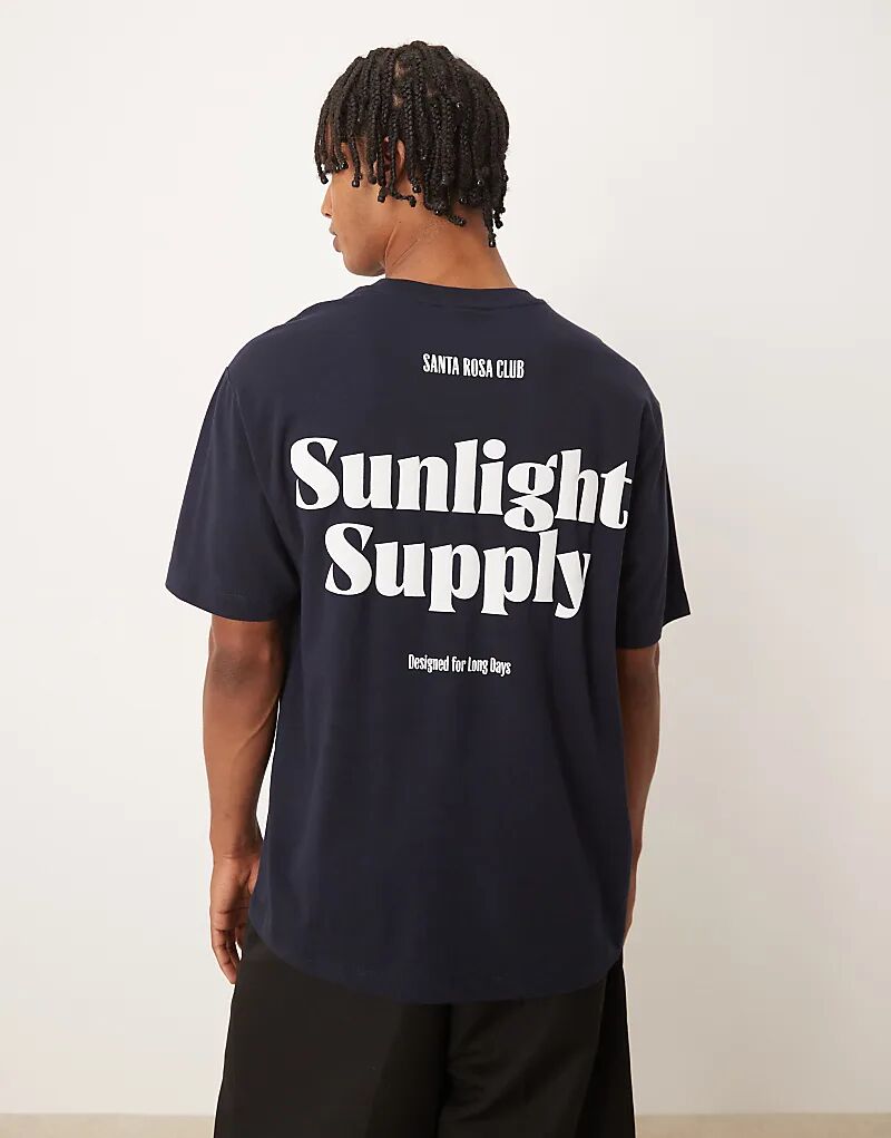 Плотная футболка ASOS DESIGN с принтом спереди и сзади темно-синего цвета
Плотная футболка ASOS DESIGN с принтом спереди и сзади темно-синего цвета