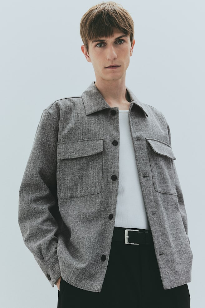 Верхняя рубашка обычного кроя H&M, серый
Верхняя рубашка обычного кроя H&M, серый