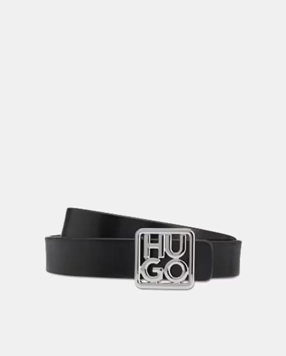 Женский ремень HUGO из гладкой кожи с логотипом, черный
Женский ремень HUGO из гладкой кожи с логотипом, черный