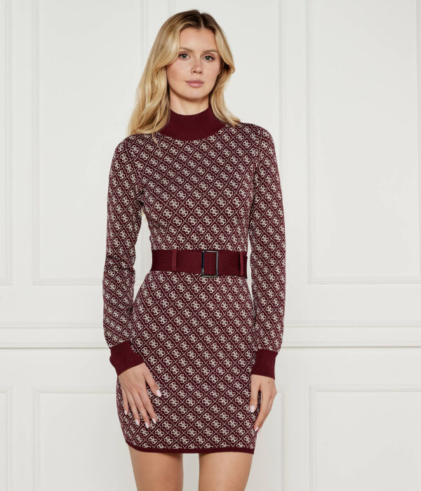 Платье с поясом в лисе Guess Jeans, красный
Платье с поясом в лисе Guess Jeans, красный