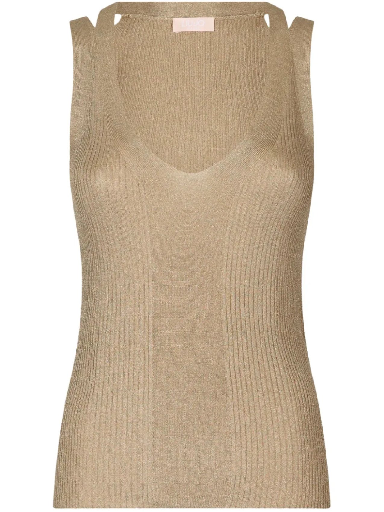 LIU JO люрексовый трикотажный топ, нейтральный 
LIU JO люрексовый трикотажный топ, нейтральный