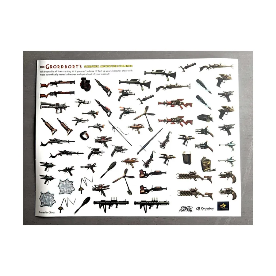 Наклейки со снаряжением доктора Грордборта для листов персонажей, Role Playing Games (Crowbar Creative)
Наклейки со снаряжением доктора Грордборта для листов персонажей, Role Playing Games (Crowbar Creative)