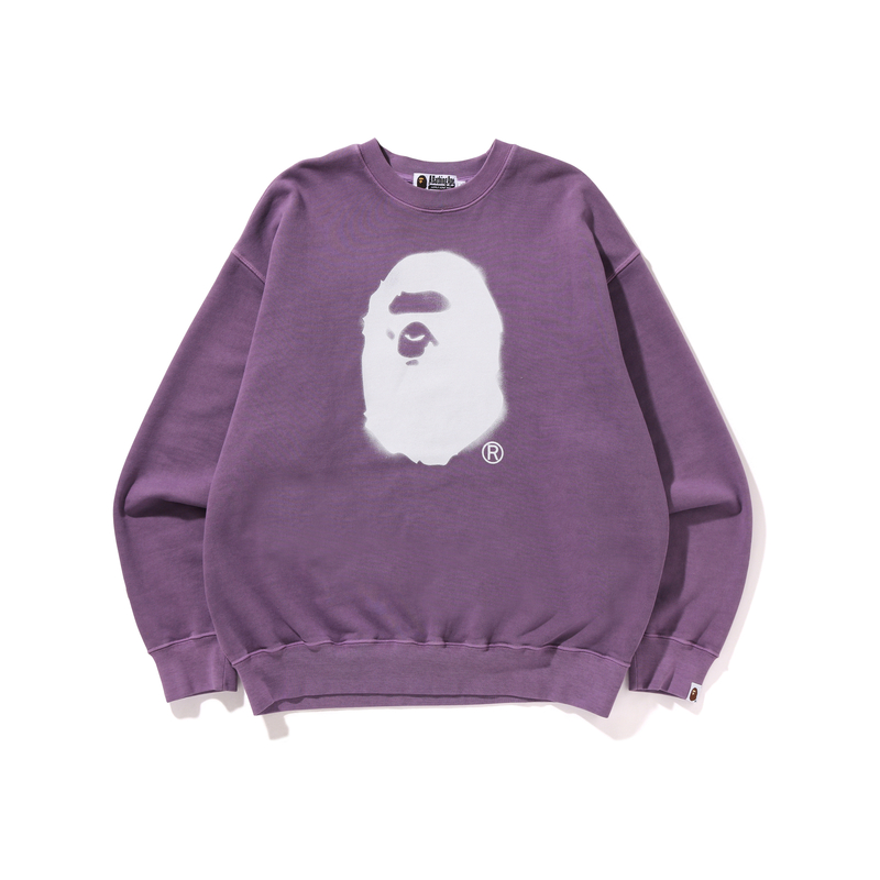 Bape Spray Ape Head Garment Dyed Crewneck A BATHING APE, фиолетовый
Bape Spray Ape Head Garment Dyed Crewneck A BATHING APE, фиолетовый