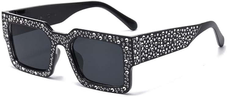 bullabulling Модные солнцезащитные очки квадратной формы со стразами для женщин, бриллиантовые солнцезащитные очки в стиле ретро, сверкающие солнцезащитные очки UV400, Black Black
bullabulling Модные солнцезащитные очки квадратной формы со стразами для женщин, бриллиантовые солнцезащитные очки в стиле ретро, сверкающие солнцезащитные очки UV400, Black Black