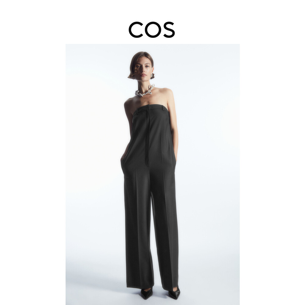 Женский комбинезон Cos без рукавов с широкими штанинами, черный
Женский комбинезон Cos без рукавов с широкими штанинами, черный