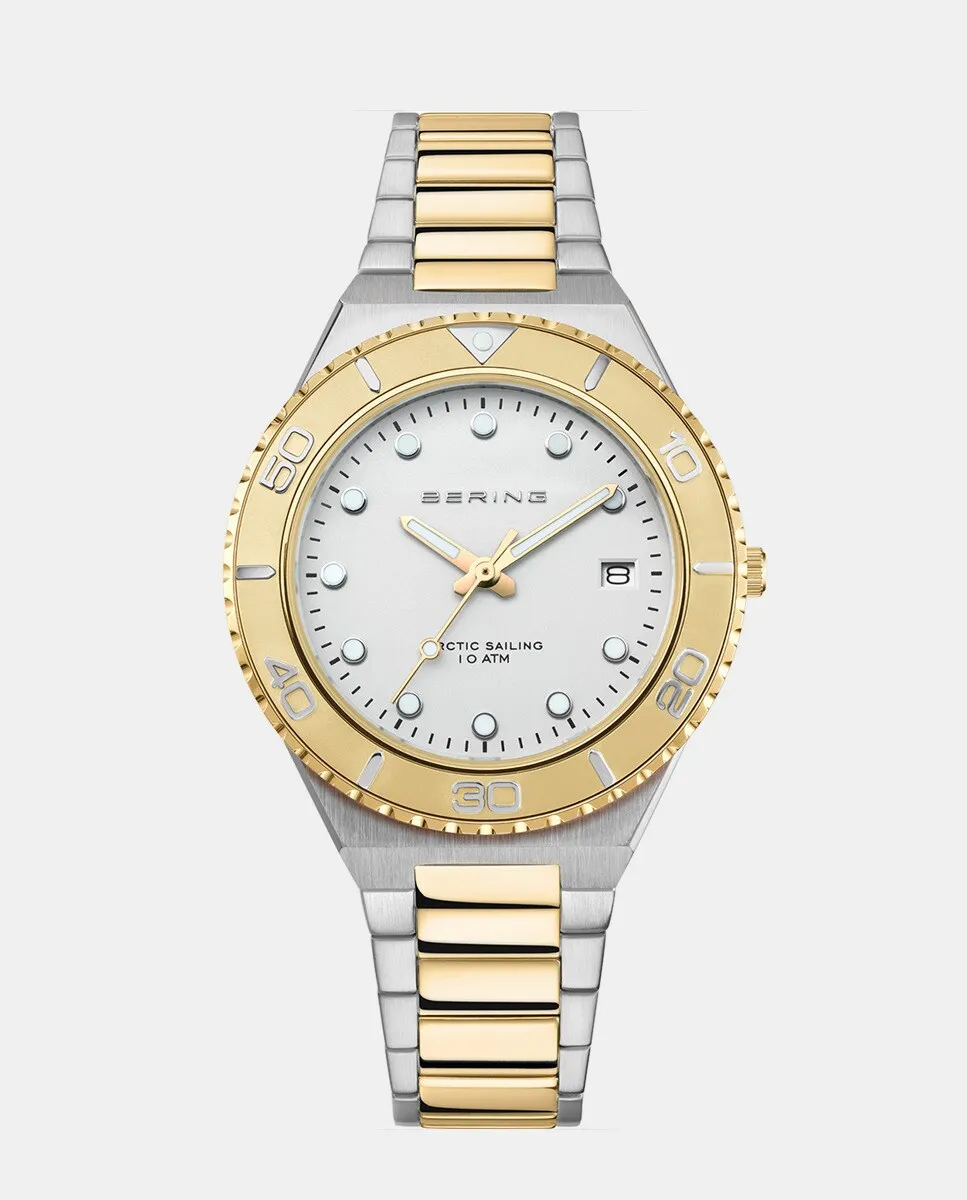 Классические автоматические женские часы 18936-710 из двухцветной стали Bering, мультиколор 
Классические автоматические женские часы 18936-710 из двухцветной стали Bering, мультиколор