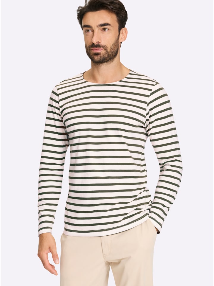 Рубашка с длинными рукавами в полоску цвета хаки и экрю WITT WEIDEN
Рубашка с длинными рукавами в полоску цвета хаки и экрю WITT WEIDEN