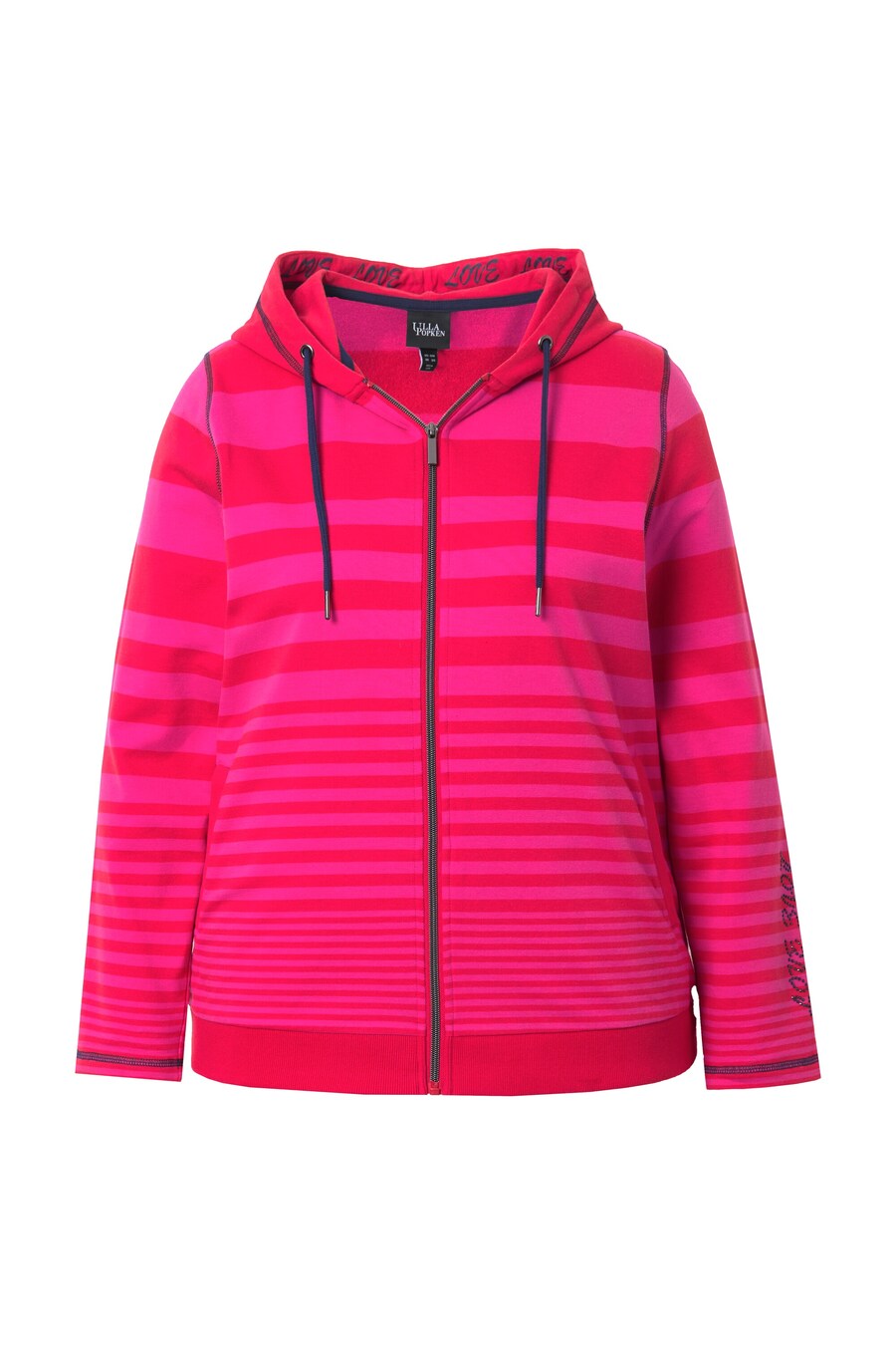 Толстовка с капюшоном на молнии Ulla Popken, розовый
Толстовка с капюшоном на молнии Ulla Popken, розовый