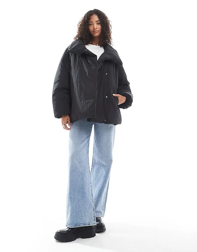 Черная стеганая куртка с воротником-стойкой ASOS DESIGN
Черная стеганая куртка с воротником-стойкой ASOS DESIGN