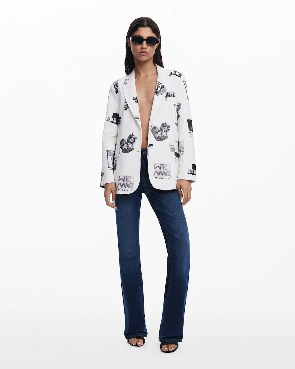 Женский блейзер-коллаж Desigual, белый
Женский блейзер-коллаж Desigual, белый