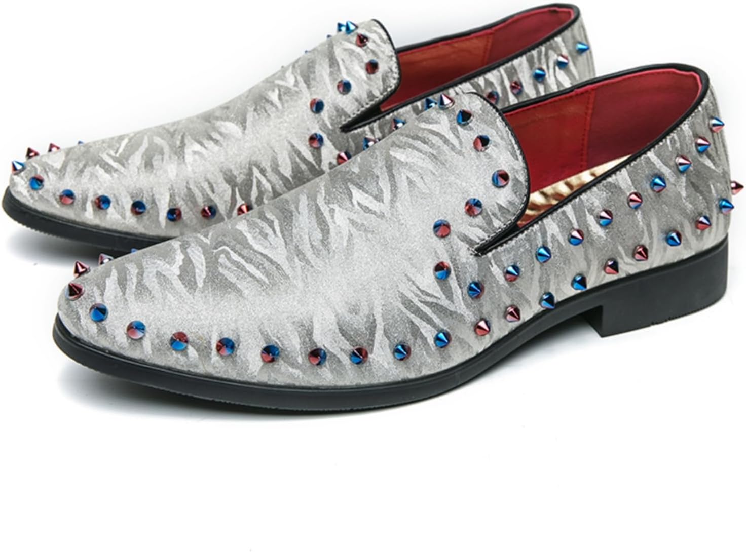 Мужские лоферы с шипами и цветными стразами, стильная туфля из тисненой кожи без шнурков, роскошная обувь для вечеринок и свадеб Khwfjas, серебро
Мужские лоферы с шипами и цветными стразами, стильная туфля из тисненой кожи без шнурков, роскошная обувь для вечеринок и свадеб Khwfjas, серебро
