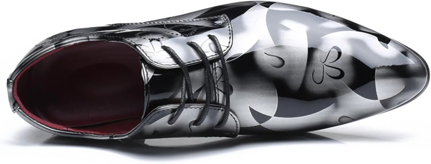 Мужские оксфорды с вечернего костюма, туфли с острым носком на шнуровке, из лакированной кожи, формальные туфли, модные туфли для выпускного и свадебного платья для мужчин NIGXWNS, серый
Мужские оксфорды с вечернего костюма, туфли с острым носком на шнуровке, из лакированной кожи, формальные туфли, модные туфли для выпускного и свадебного платья для мужчин NIGXWNS, серый