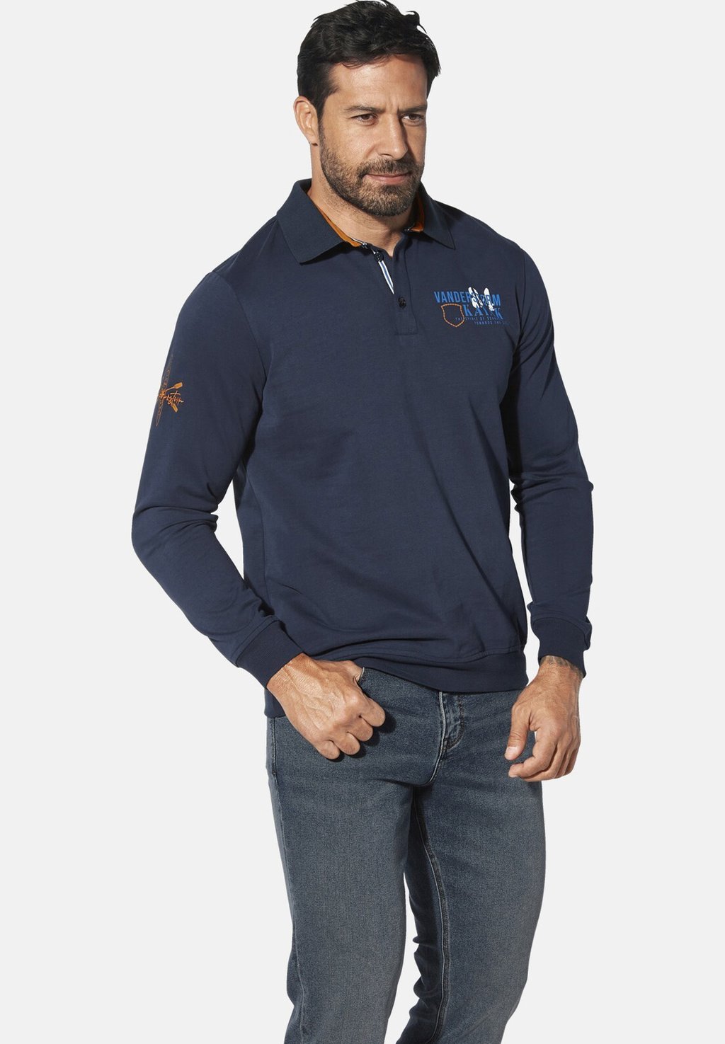 Рубашка поло Jan Vanderstorm, темно-синий 
Рубашка поло Jan Vanderstorm, темно-синий