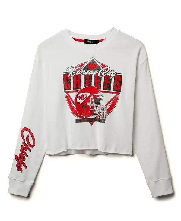 Женская флисовая куртка с изображением шлема команды «Канзас-Сити Чифс» (НФЛ). Junk Food Clothing, белый
Женская флисовая куртка с изображением шлема команды «Канзас-Сити Чифс» (НФЛ). Junk Food Clothing, белый