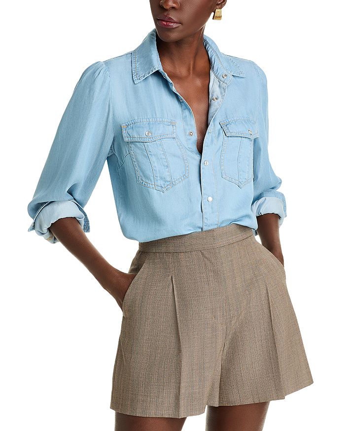 Джинсовая рубашка с рукавами-фонариками AQUA, синий
Джинсовая рубашка с рукавами-фонариками AQUA, синий