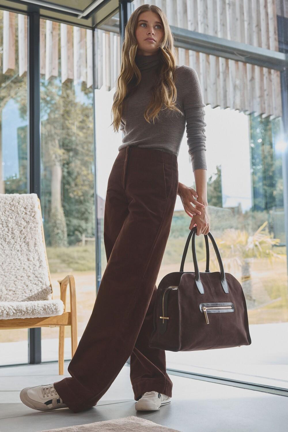 Широкие брюки премиум класса из вельвета Next, коричневый
Широкие брюки премиум класса из вельвета Next, коричневый