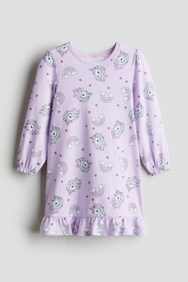 Ночная рубашка с воланной отделкой H&M, сиреневый
Ночная рубашка с воланной отделкой H&M, сиреневый