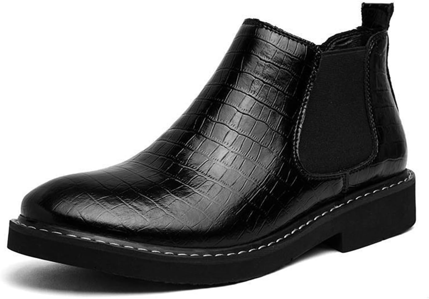 Мужские черные кожаные ботинки XIAOGULI с принтом, массивные ботинки Челси до щиколотки, удобные, с нескользящей мягкой подошвой, повышающие рост, деловые повседневные короткие ботинки
Мужские черные кожаные ботинки XIAOGULI с принтом, массивные ботинки Челси до щиколотки, удобные, с нескользящей мягкой подошвой, повышающие рост, деловые повседневные короткие ботинки