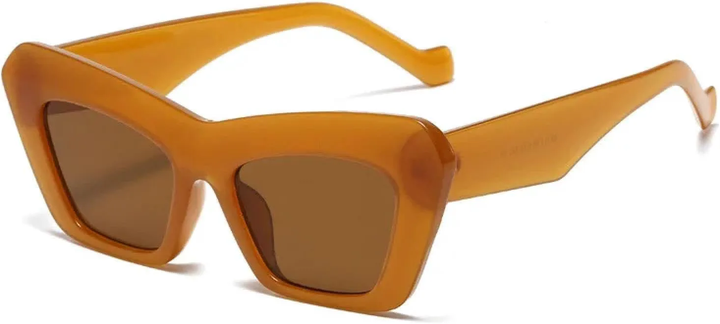 Женские солнцезащитные очки в ретро-оправе «кошачий глаз» с эффектом «желе», модные, большого размера, с защитой от УФ-излучения UV400 HHZZYVY, Jelly Tea Tea
Женские солнцезащитные очки в ретро-оправе «кошачий глаз» с эффектом «желе», модные, большого размера, с защитой от УФ-излучения UV400 HHZZYVY, Jelly Tea Tea