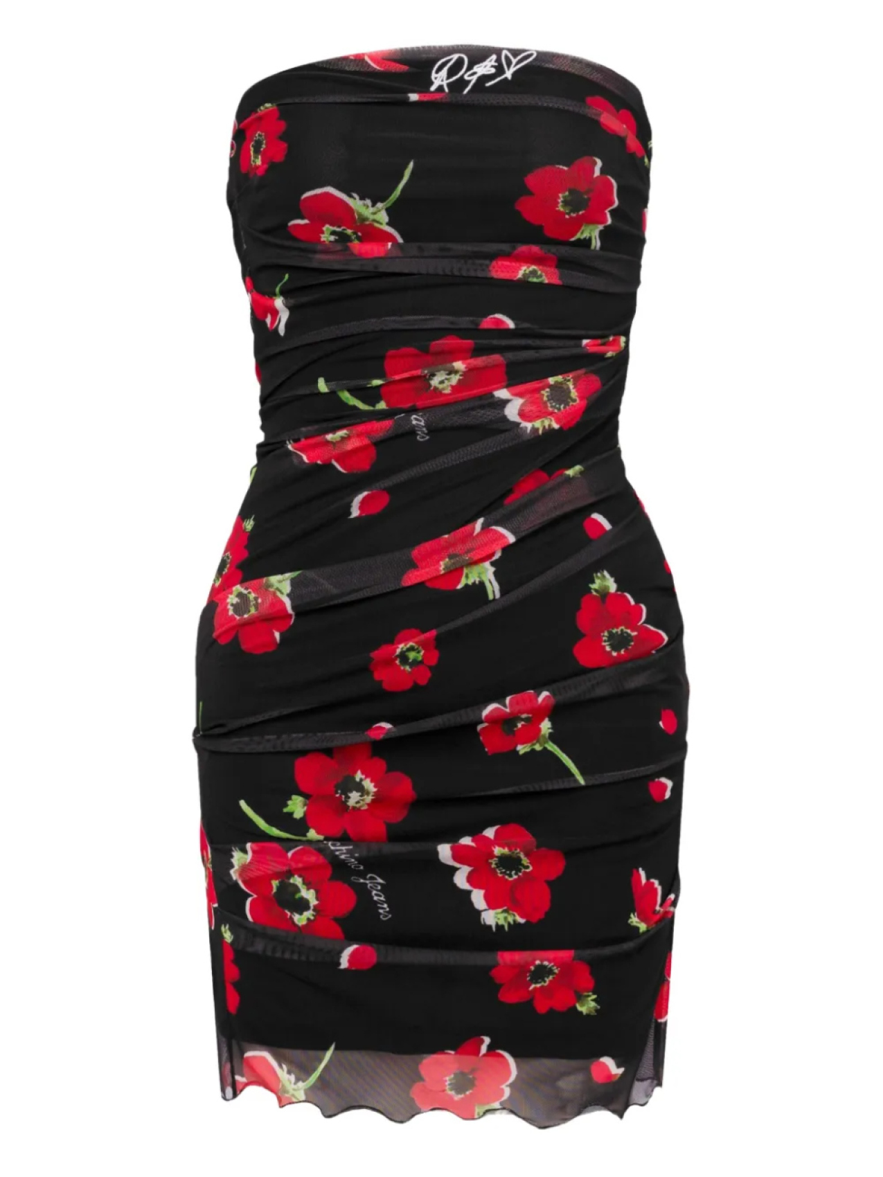 Мини-платье без бретелек MOSCHINO JEANS, черный 
Мини-платье без бретелек MOSCHINO JEANS, черный