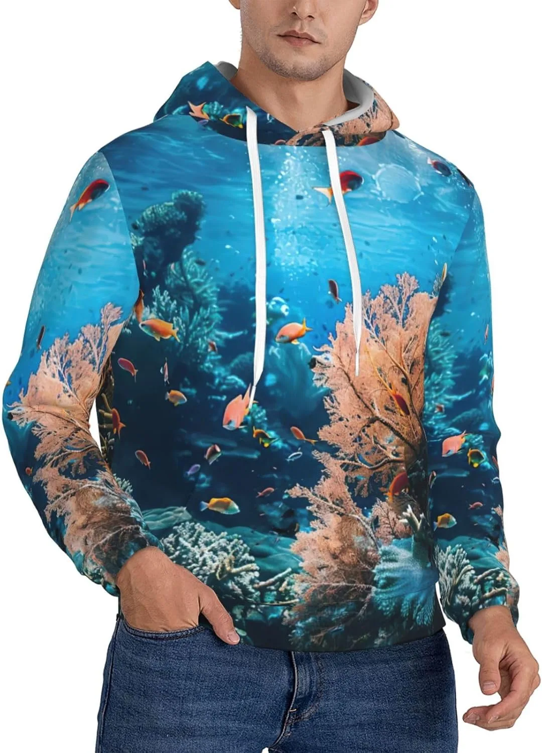 Байкерская толстовка с капюшоном из флиса BaerK Men's, принт Coral Reef, мягкий теплый хлопок, карман
Байкерская толстовка с капюшоном из флиса BaerK Men's, принт Coral Reef, мягкий теплый хлопок, карман