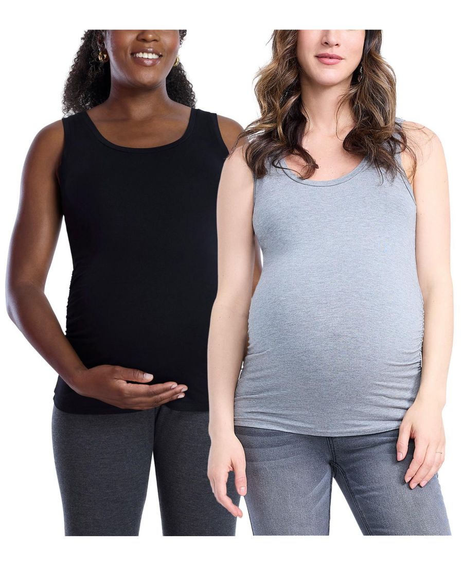 Топ для беременных с вырезом-лодочкой и боковыми сборками - 2 шт - Motherhood Motherhood Maternity, Black & grey
Топ для беременных с вырезом-лодочкой и боковыми сборками - 2 шт - Motherhood Motherhood Maternity, Black & grey