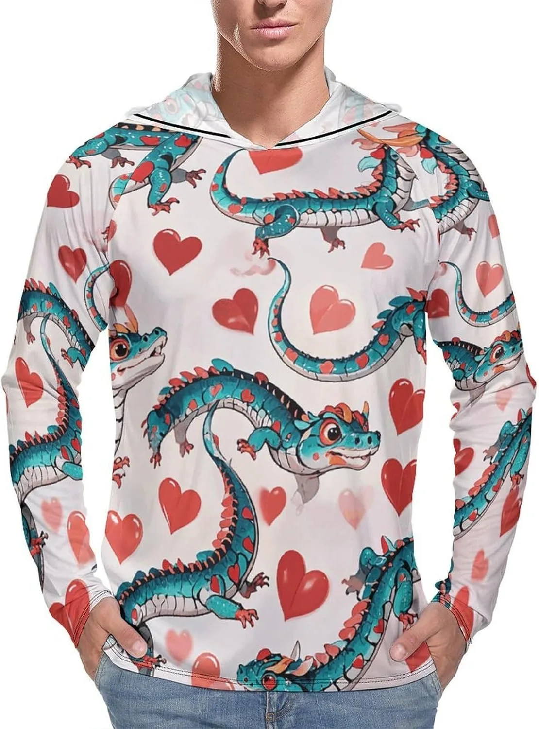 Мужская толстовка с капюшоном UPF 50+ для защиты от солнца, Love Green Dragon, с длинным рукавом FHESDCW
Мужская толстовка с капюшоном UPF 50+ для защиты от солнца, Love Green Dragon, с длинным рукавом FHESDCW