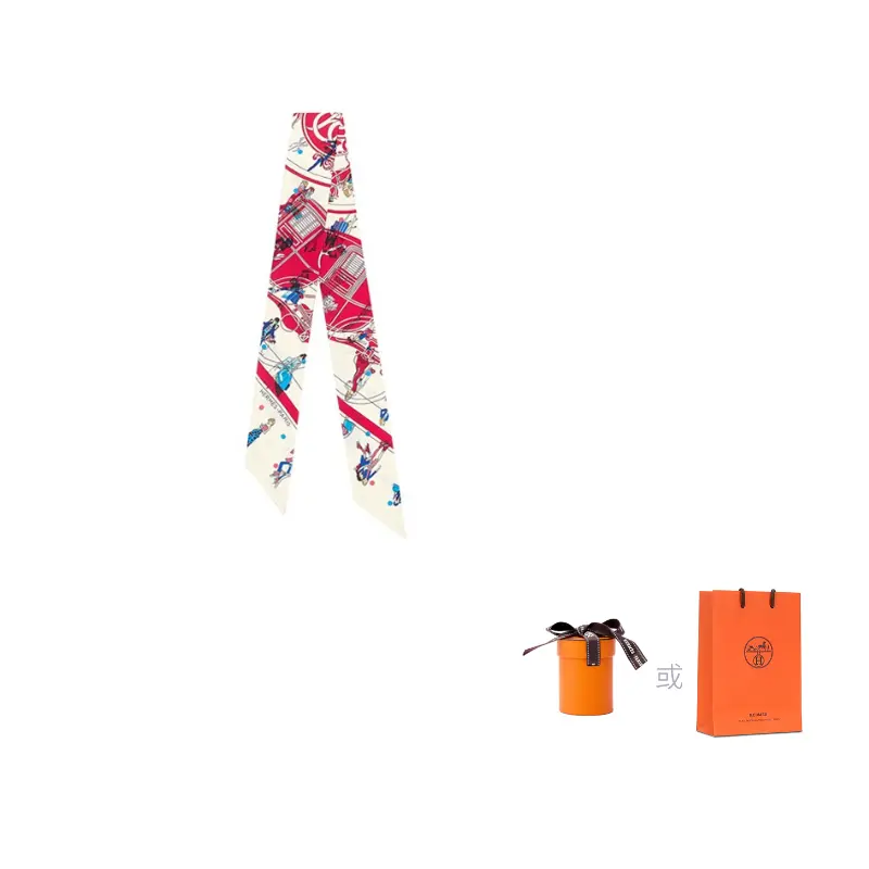 HERMES Шёлковый шарфик Twilly женский разноцветный, Red
HERMES Шёлковый шарфик Twilly женский разноцветный, Red