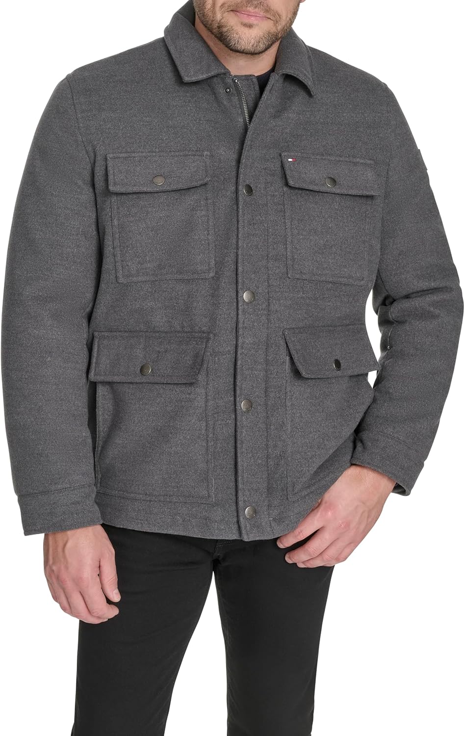 Мужская шерстяная куртка Tommy Hilfiger с четырьмя карманами, Heather Grey
Мужская шерстяная куртка Tommy Hilfiger с четырьмя карманами, Heather Grey