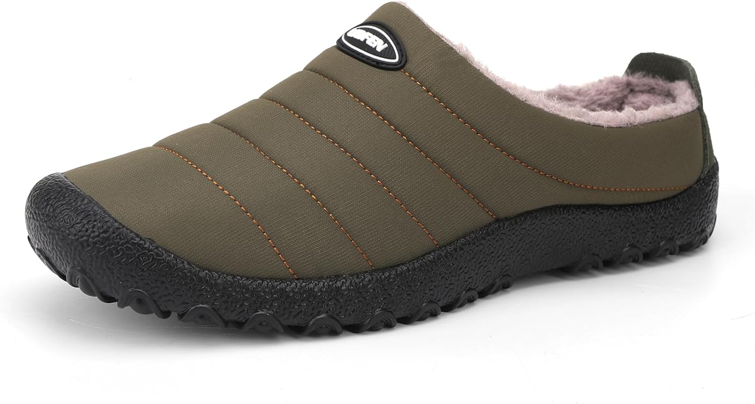 UBFEN Мужские и женские зимние теплые тапочки с пушистой плюшевой подкладкой, домашние и уличные, с противоскользящей резиновой подошвой, U Green
UBFEN Мужские и женские зимние теплые тапочки с пушистой плюшевой подкладкой, домашние и уличные, с противоскользящей резиновой подошвой, U Green