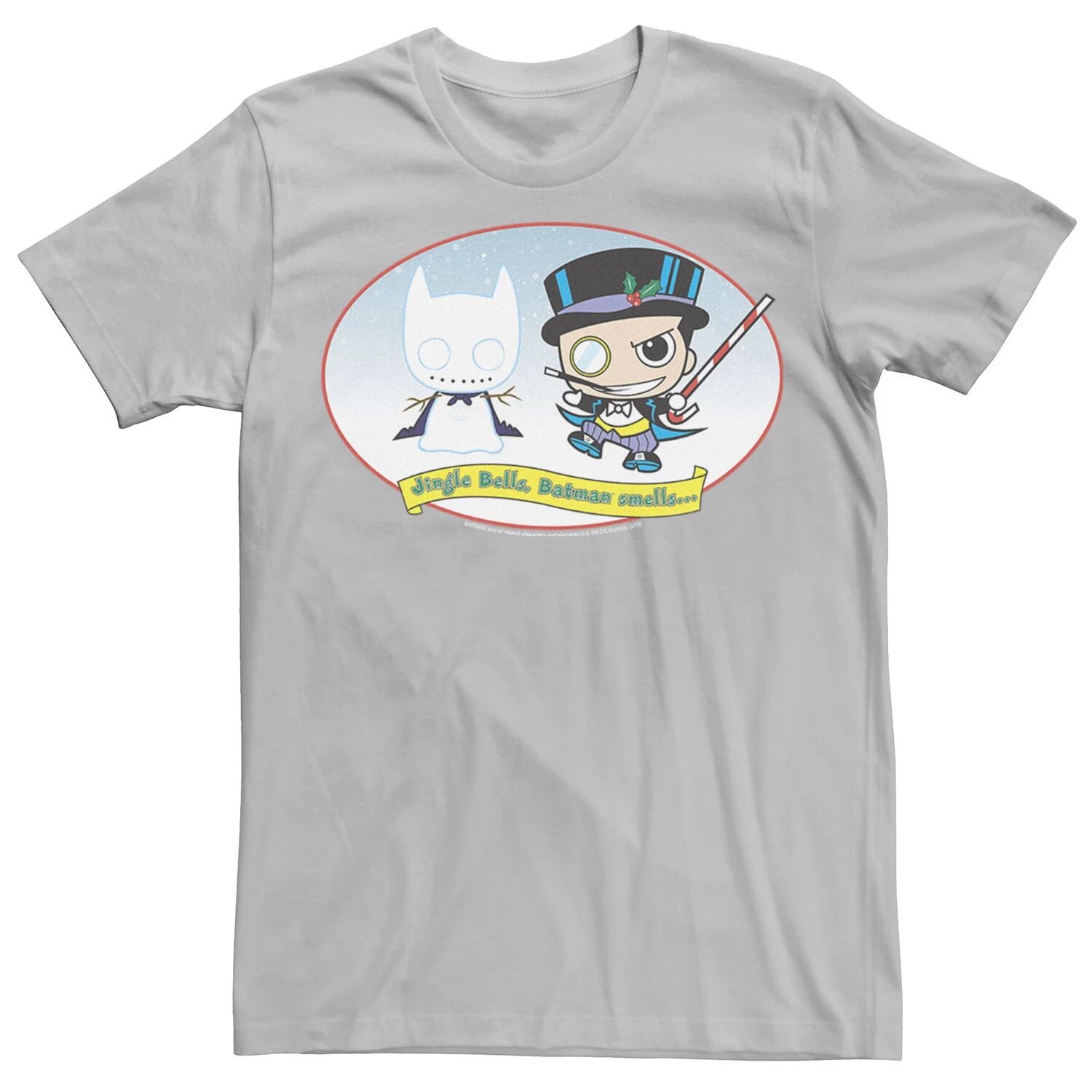 Мужская футболка DC Comics The Penguin Jingle Bells Batman Smells Christmas Футболка Licensed Character, серебристый
Мужская футболка DC Comics The Penguin Jingle Bells Batman Smells Christmas Футболка Licensed Character, серебристый