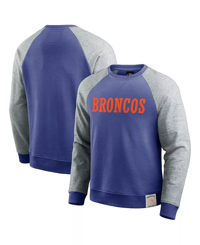 Мужской свитшот с регланными рукавами Denver Broncos Throwback Color Block, цвет Royal, Heather Gray Fanatics
Мужской свитшот с регланными рукавами Denver Broncos Throwback Color Block, цвет Royal, Heather Gray Fanatics