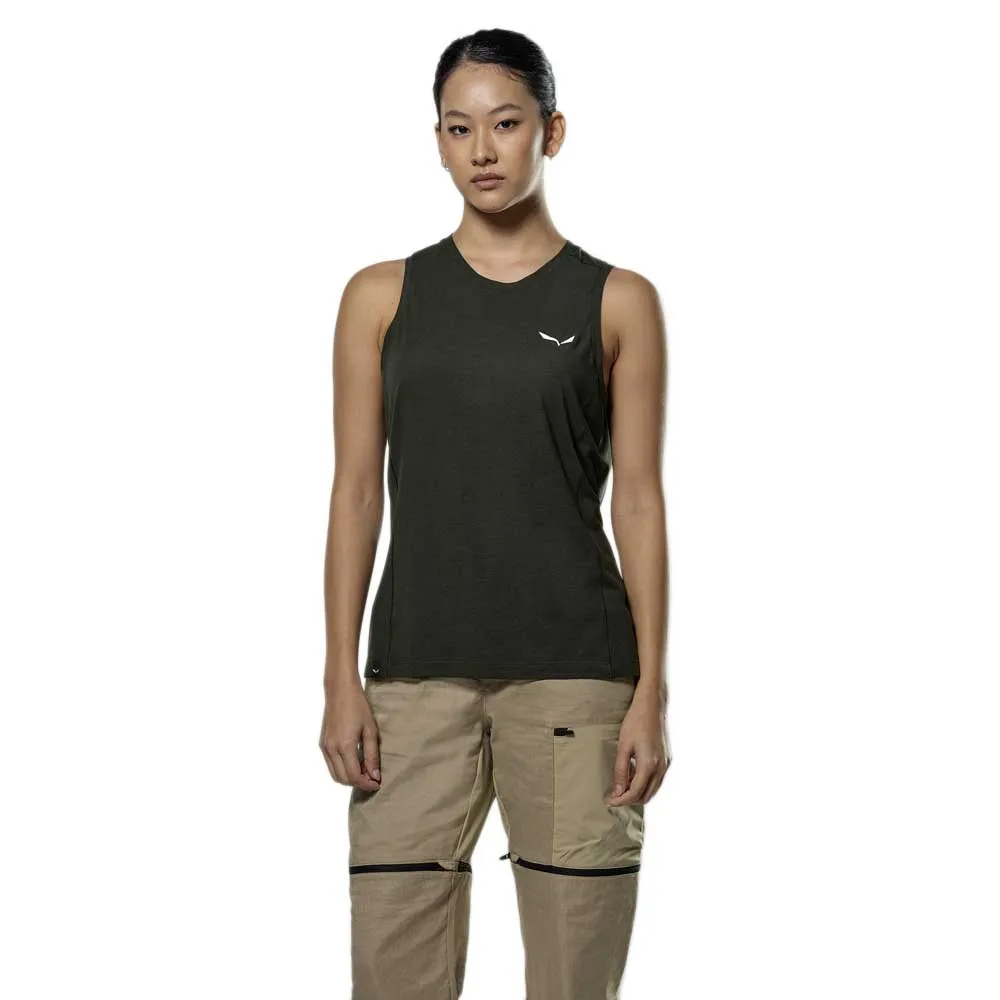 Футболка без рукавов Salewa Puez Dry, зеленый 
Футболка без рукавов Salewa Puez Dry, зеленый